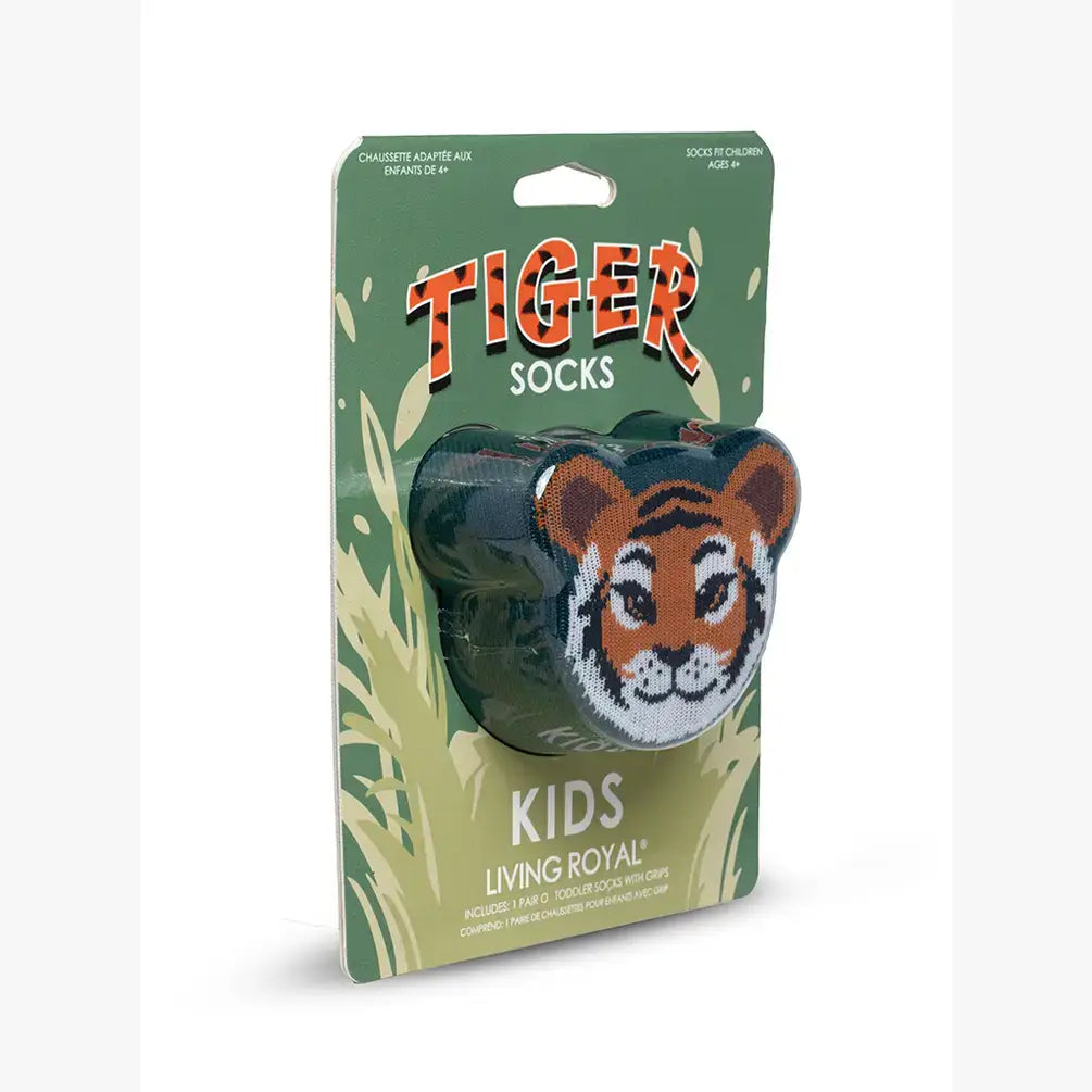 3D Packaged Crew Socks - Kids - Tiger Cub - Dark Blue