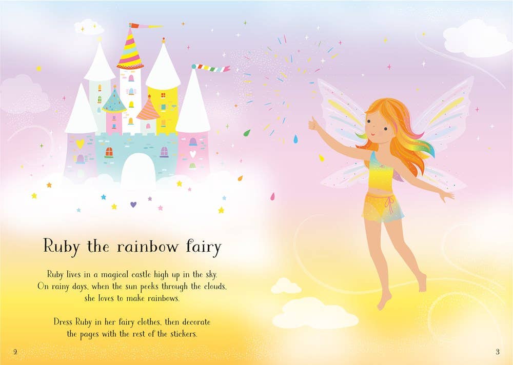 Little Sticker Dolly Dressing Rainbow Fairy: Usborne