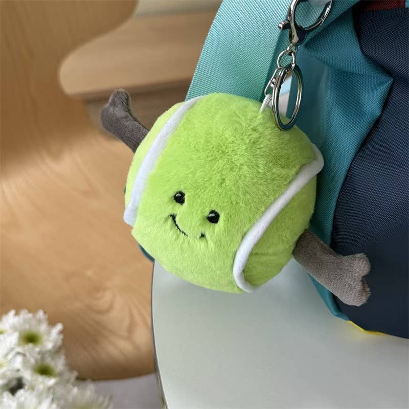 Plush Sports Keychain Bag Charm