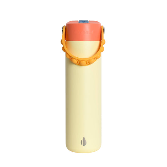 Leakproof Fidget Handle Water Bottle 24oz Peach Sand