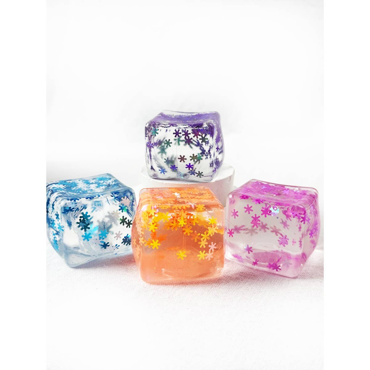 SnowFlake Maltose Cube Squishy Stress Ball