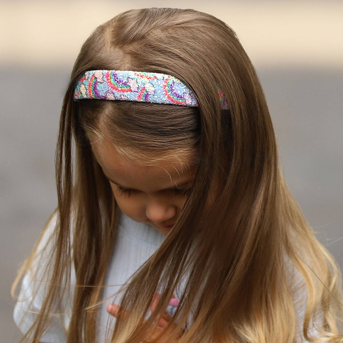 Rainbow Glitter Headband - Kids Hair Accessories