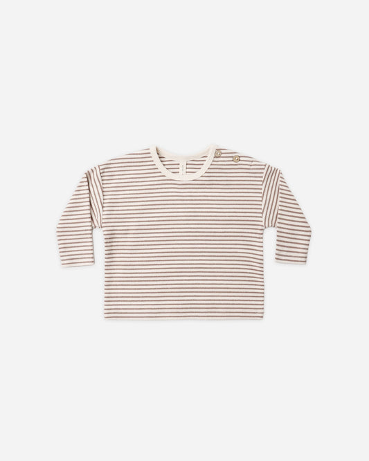 Long Sleeve Tee Cocoa Microstripe