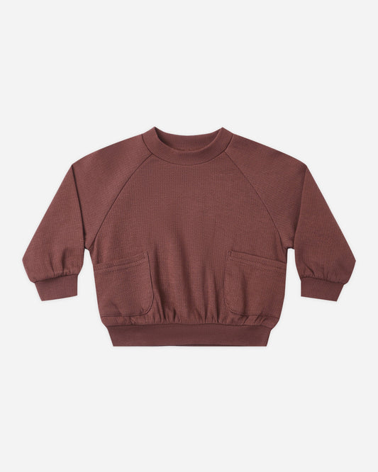 Pocket Sweatshirt Black Cherry