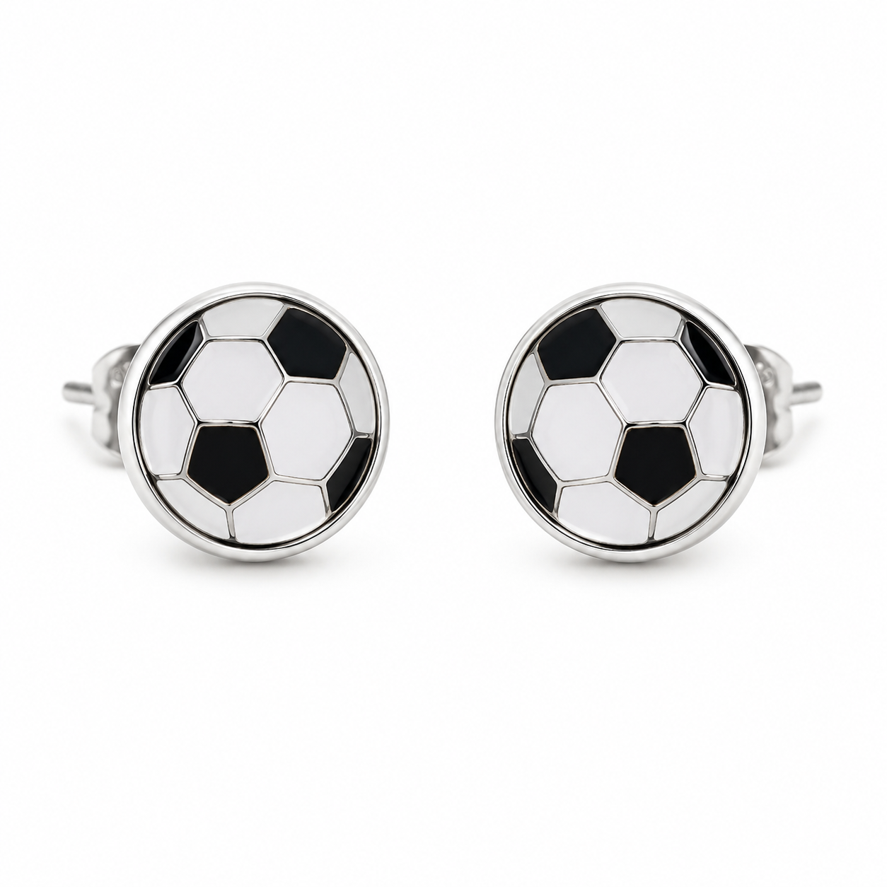 Soccer Ball Stud Earrings