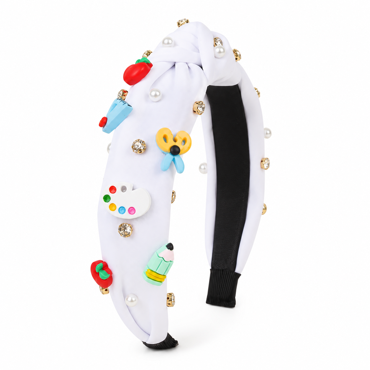White ABC Headband
