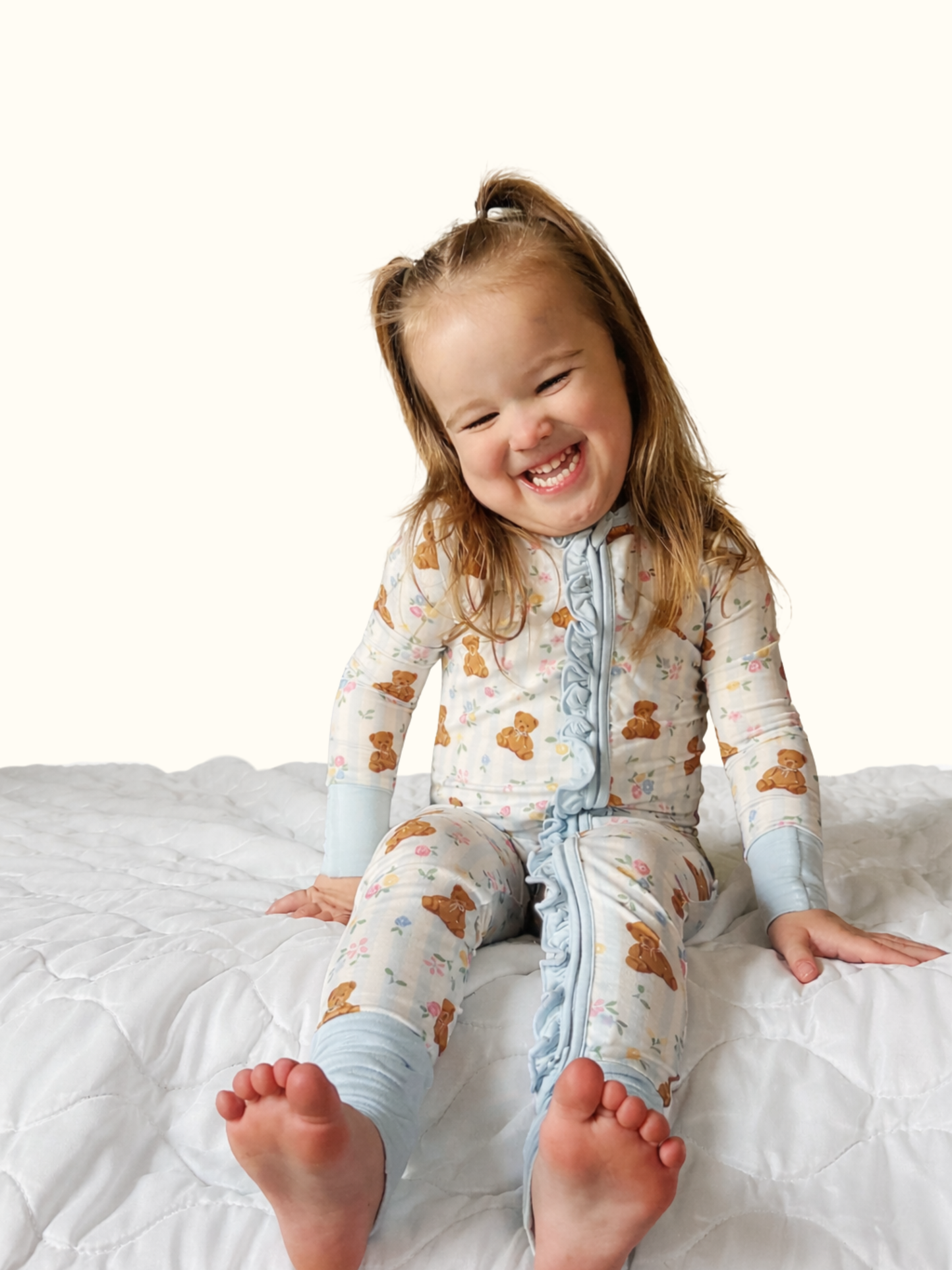 The Little Blue Bear Zippy Bamboo Pajamas